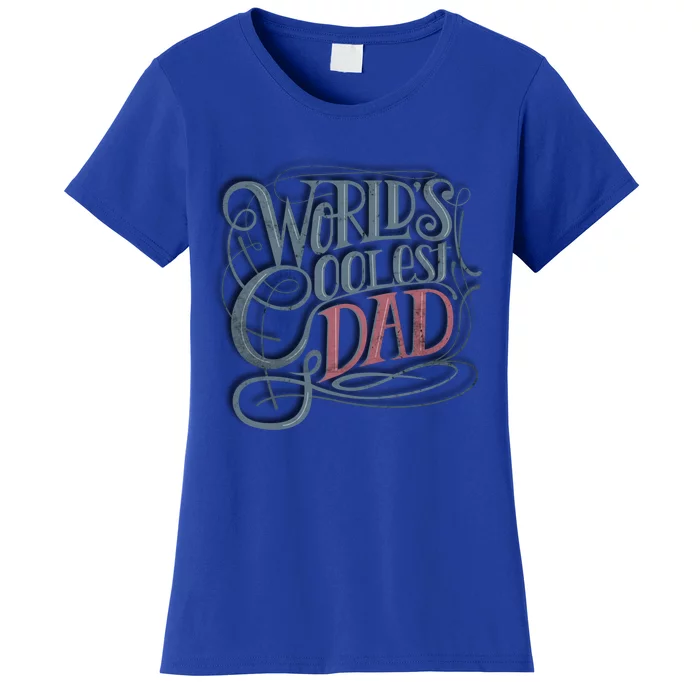 Tattoo Style Worlds Coolest Dad Best Papa Gift Women's T-Shirt