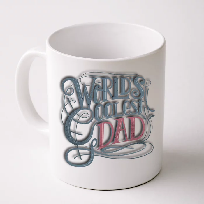 Tattoo Style Worlds Coolest Dad Best Papa Gift Front & Back Coffee Mug