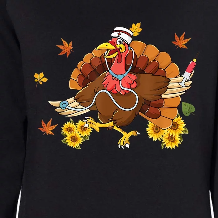 Thanksgiving Scrub Wo Turkey Nurse Holiday Nursing Womens California Wash Sweatshirt