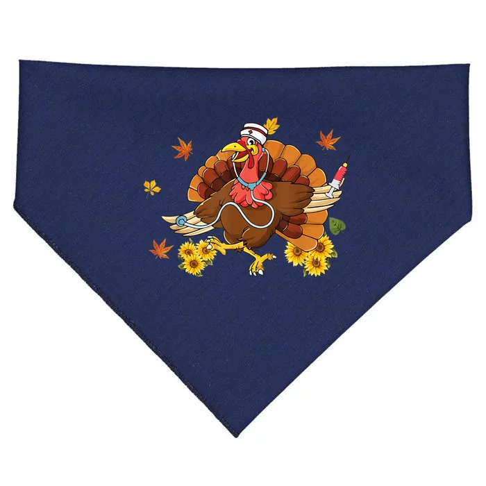 Thanksgiving Scrub Wo Turkey Nurse Holiday Nursing USA-Made Doggie Bandana