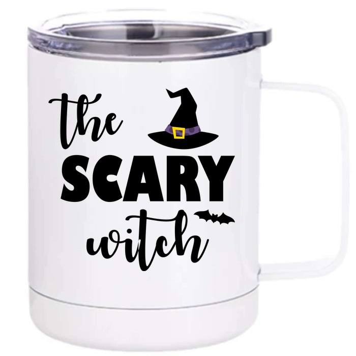 The Scary Witch Front & Back 12oz Stainless Steel Tumbler Cup