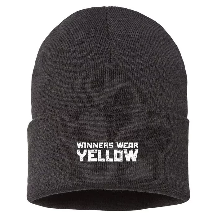 Team Sports Winners Wear Yellow Sustainable Knit Beanie