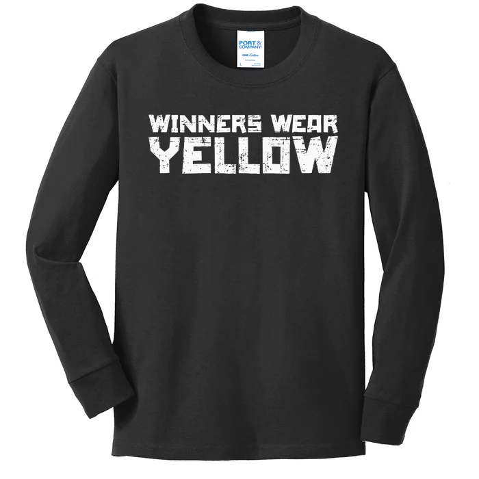 Team Sports Winners Wear Yellow Kids Long Sleeve Shirt