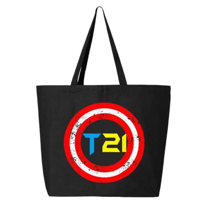 T21 Superhero World Down Syndrome Awareness Day 25L Jumbo Tote