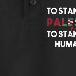 To Stand With Palestine Is To Stand With Humanity Dry Zone Grid Performance Polo