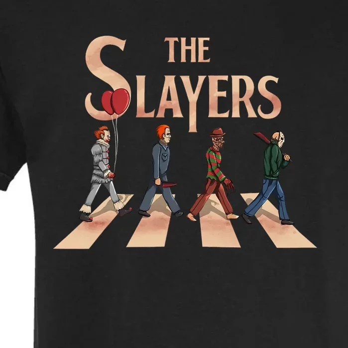 The Slayers Walking On Street Funny Halloween Costumes Horror Garment-Dyed Heavyweight T-Shirt