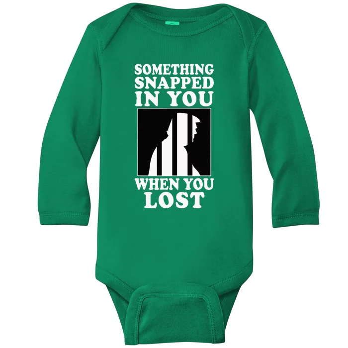 Trump Snapped When He Lost In 2024 Political Baby Long Sleeve Bodysuit