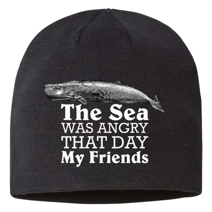 The Sea Was Angry That Day My Friends Funny Marine Biologist 8 1/2in Sustainable Knit Beanie