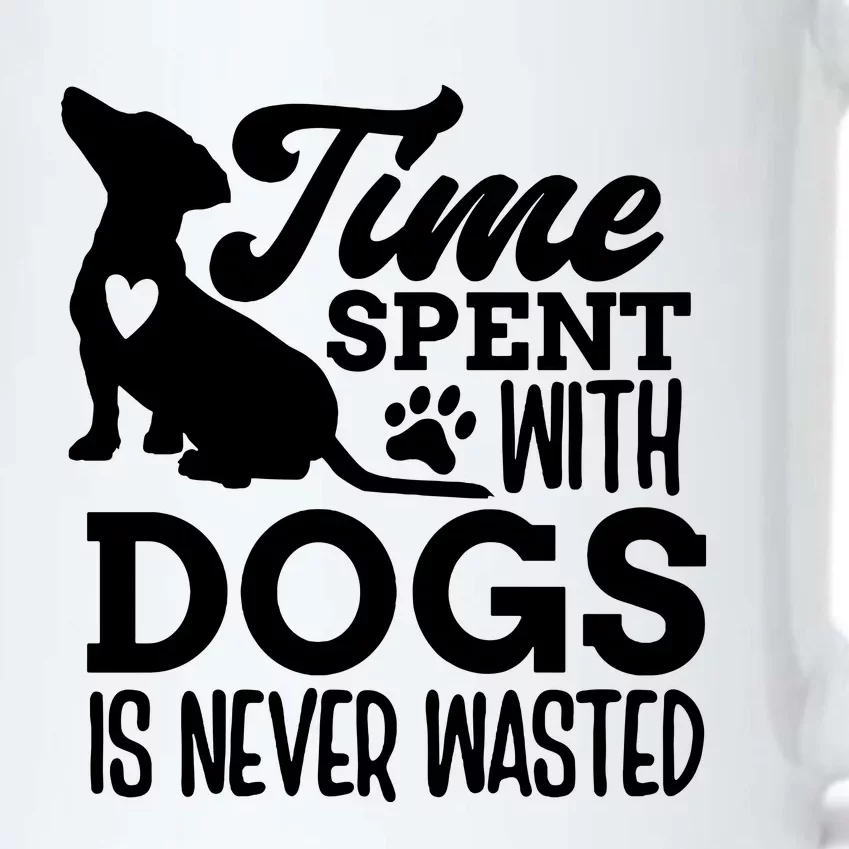 Time Spent With Dogs Black Color Changing Mug