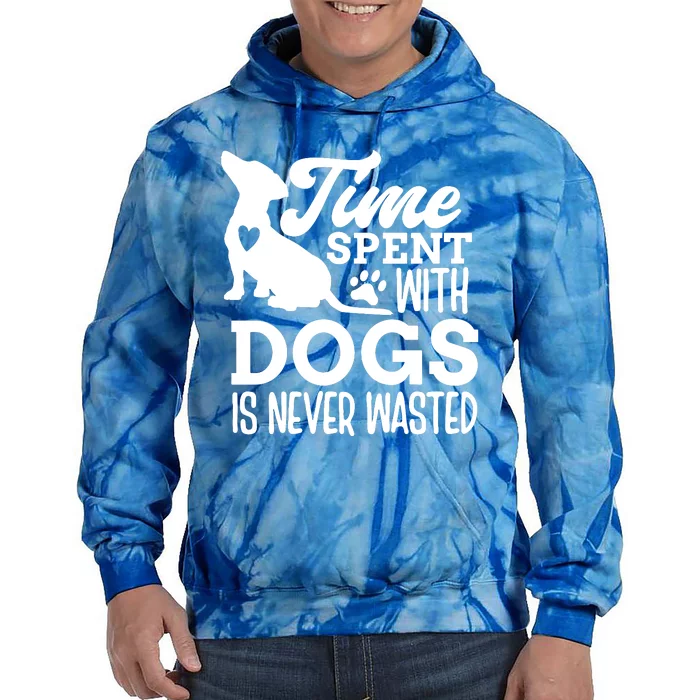 Time Spent With Dogs Tie Dye Hoodie