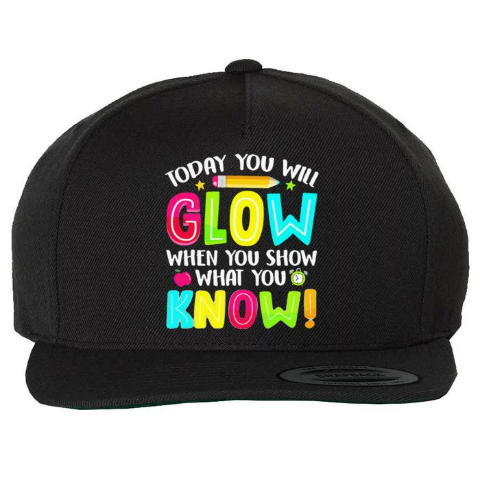 Teachers Students What You Show Testing Day Exam Wool Snapback Cap