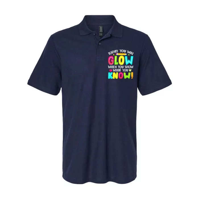 Teachers Students What You Show Testing Day Exam Softstyle Adult Sport Polo