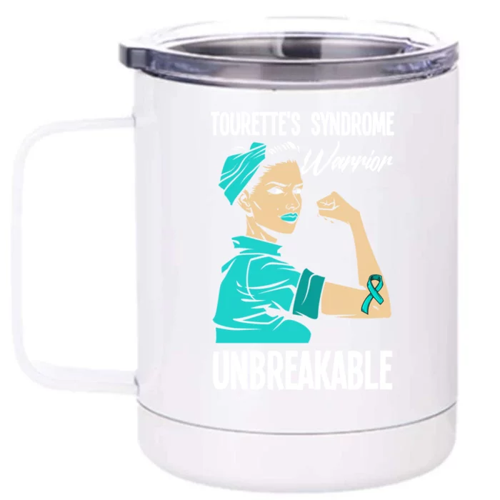 Tourette's Syndrome Warrior Unbreakable Tourette Syndrome Gift Front & Back 12oz Stainless Steel Tumbler Cup