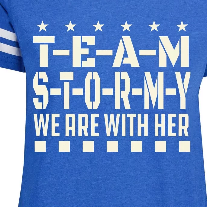 Team Stormy WE ARE WITH HER Classic Enza Ladies Jersey Football T-Shirt