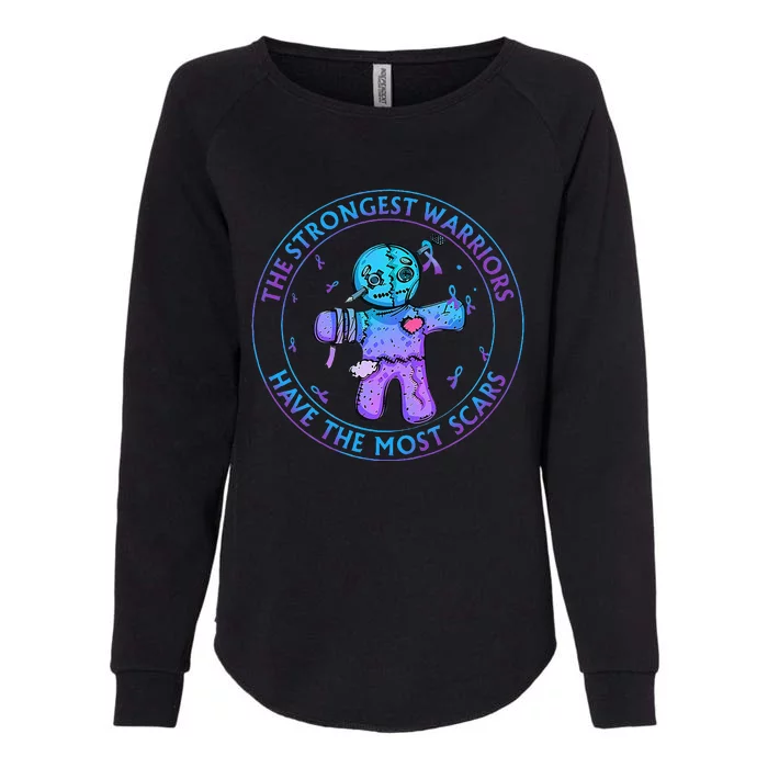 The Strongest Warriors Have The Most Scars Womens California Wash Sweatshirt