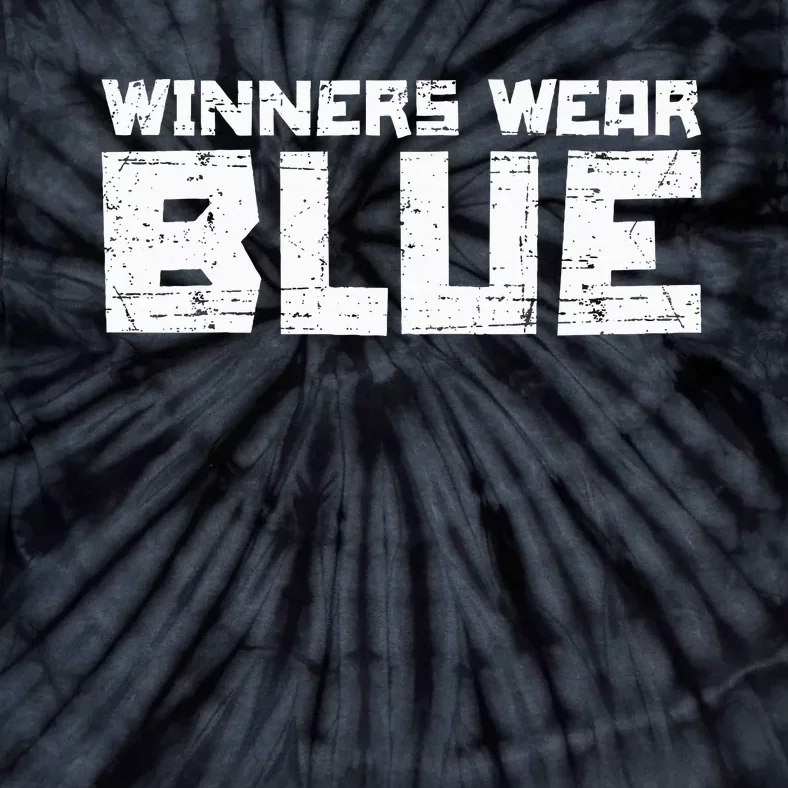 Team Sports Winners Wear Blue Tie-Dye T-Shirt