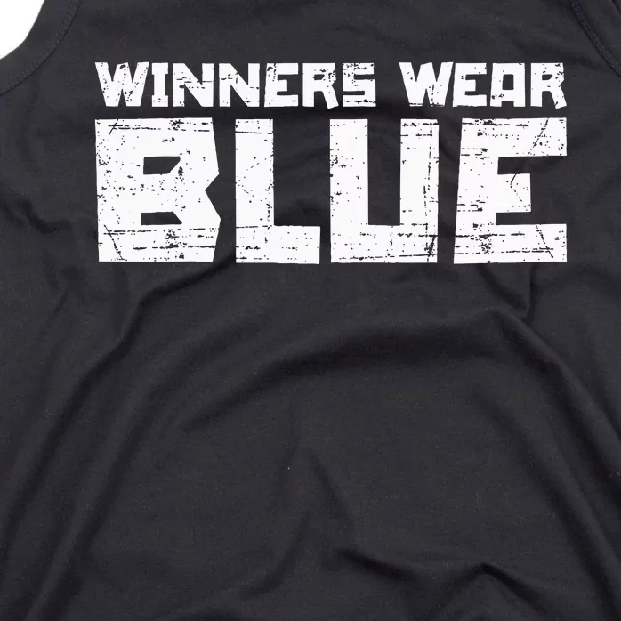 Team Sports Winners Wear Blue Tank Top