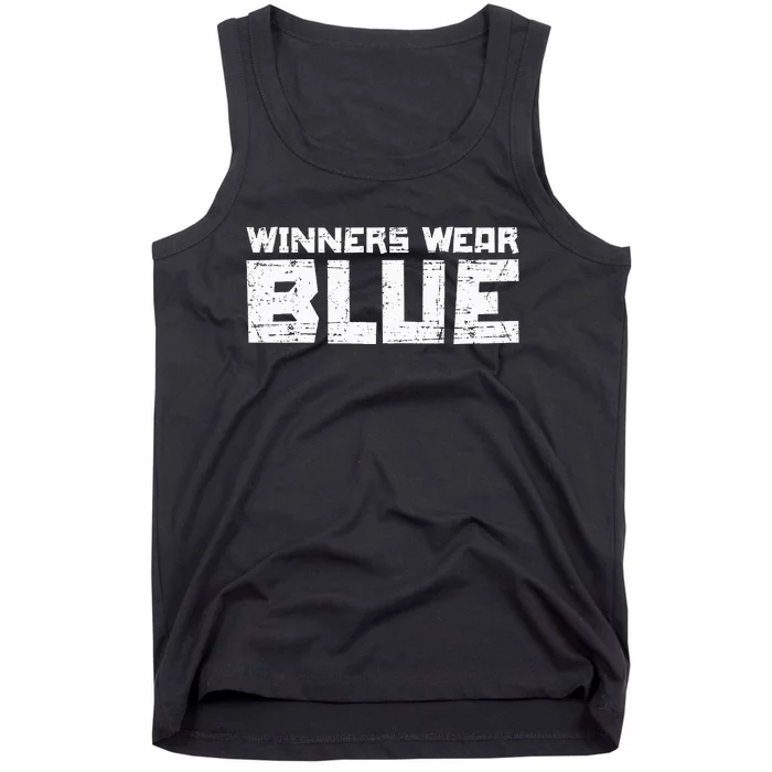 Team Sports Winners Wear Blue Tank Top