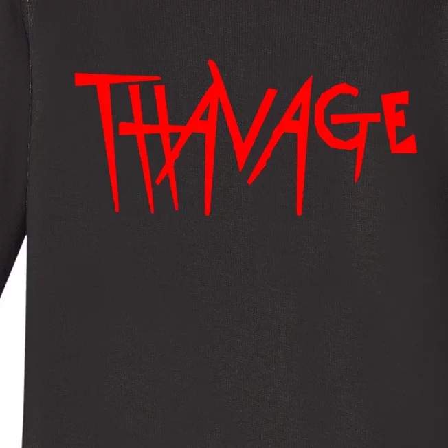 Thavage Savage Workout Gym Bodybuilding Baby Long Sleeve Bodysuit