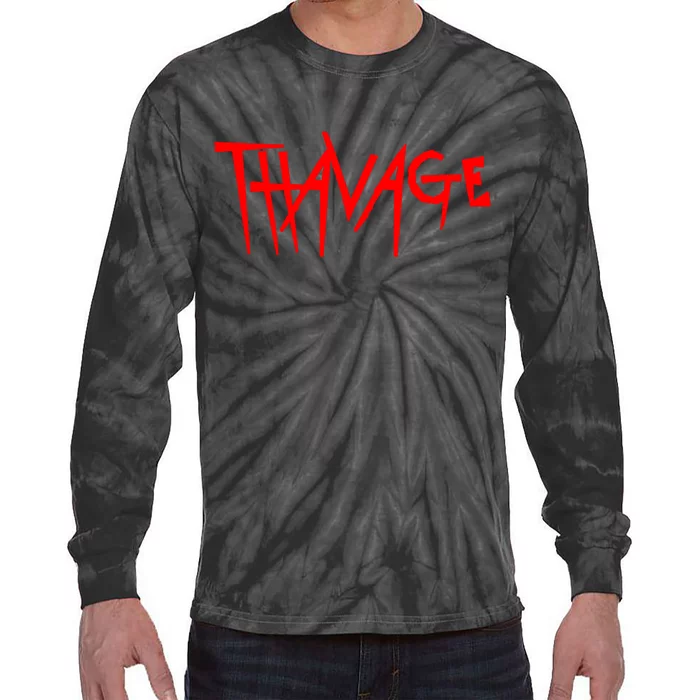 Thavage Savage Workout Gym Bodybuilding Tie-Dye Long Sleeve Shirt