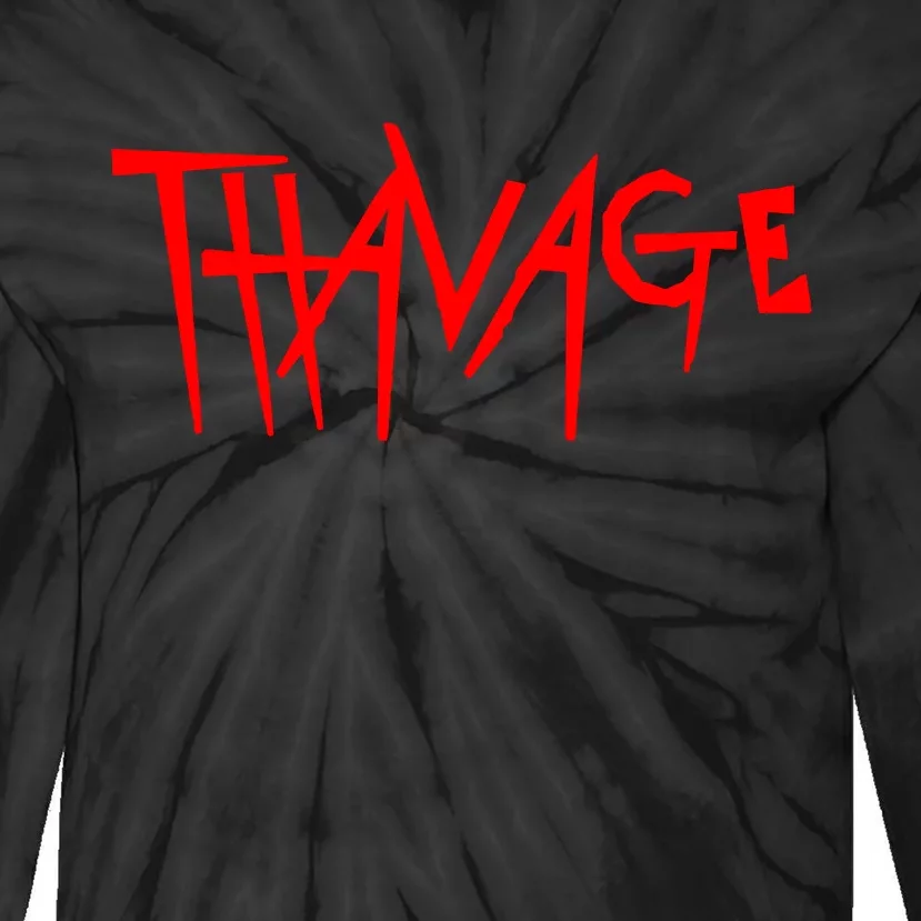 Thavage Savage Workout Gym Bodybuilding Tie-Dye Long Sleeve Shirt