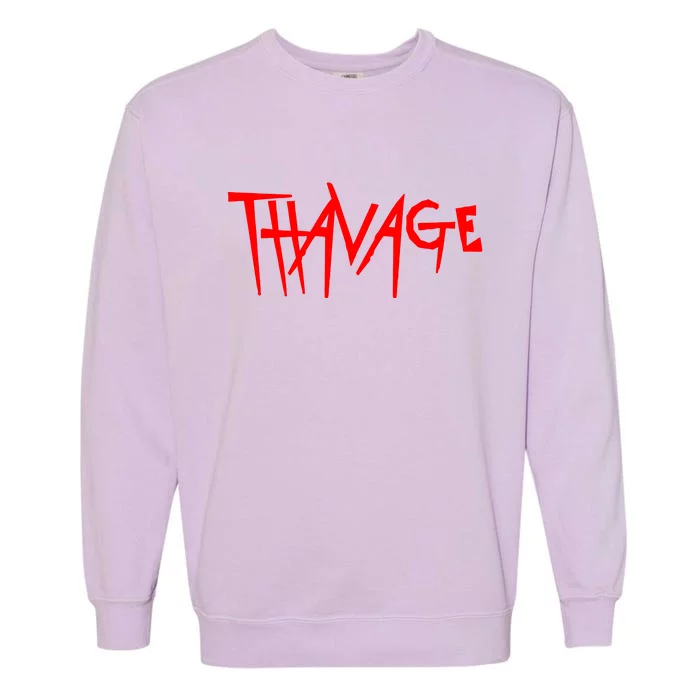 Thavage Savage Workout Gym Bodybuilding Garment-Dyed Sweatshirt