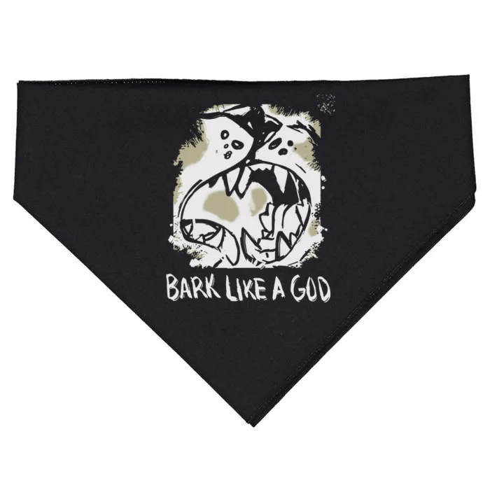 The Shy Wolf Bark Like A God USA-Made Doggie Bandana