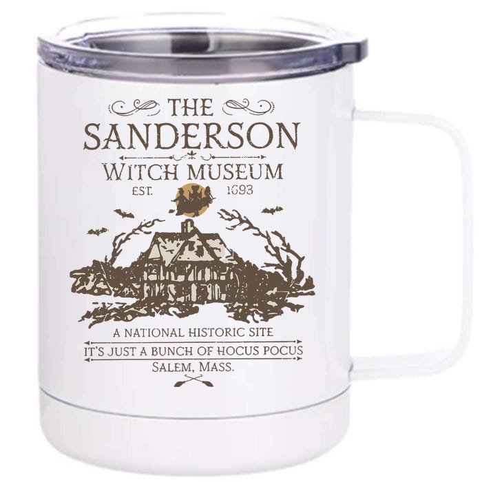 The Sanderson Witch Museum Est 1963 Front & Back 12oz Stainless Steel Tumbler Cup