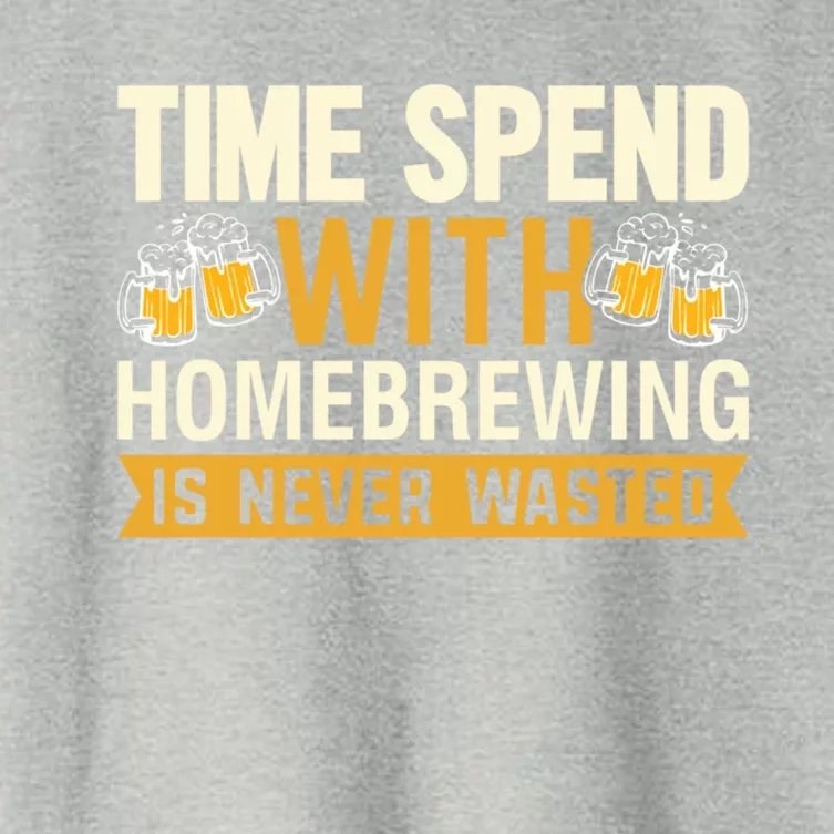 Time Spend With Homebrewing Is Never Wasted Alcoholic Gift Women's Crop Top Tee