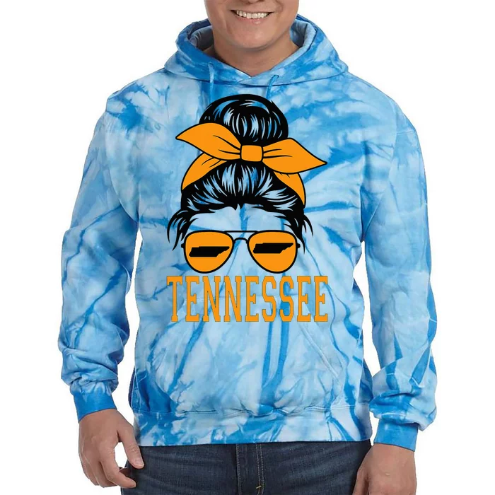 Tennessee State Women Tennessee Orange Game Day Messy Bun Tn Tie Dye Hoodie