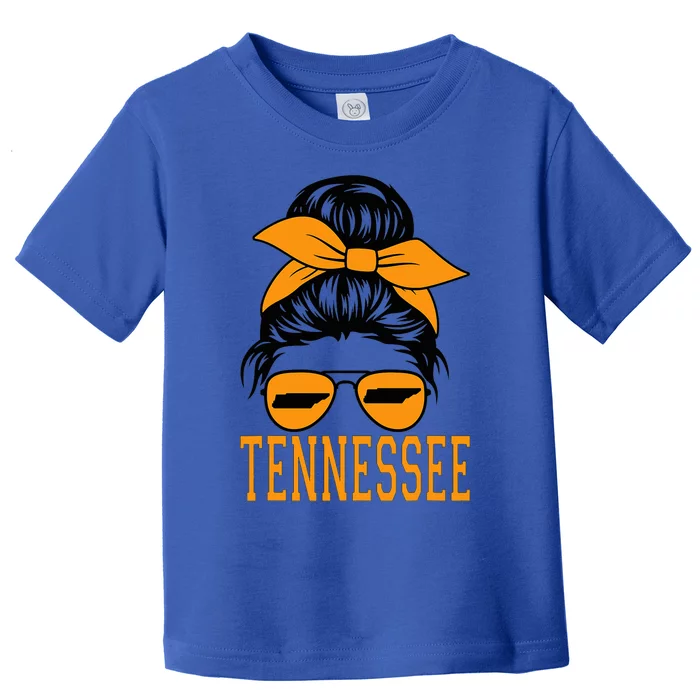 Tennessee State Women Tennessee Game Day Messy Bun Tn Toddler T-Shirt