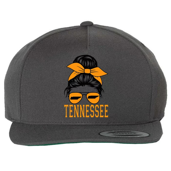 Tennessee State Women Tennessee Game Day Messy Bun Tn Wool Snapback Cap