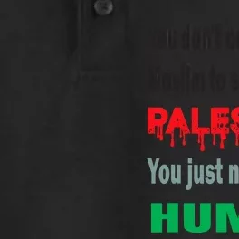 To Stand With Palestine Is To Stand With Humanity Dry Zone Grid Performance Polo