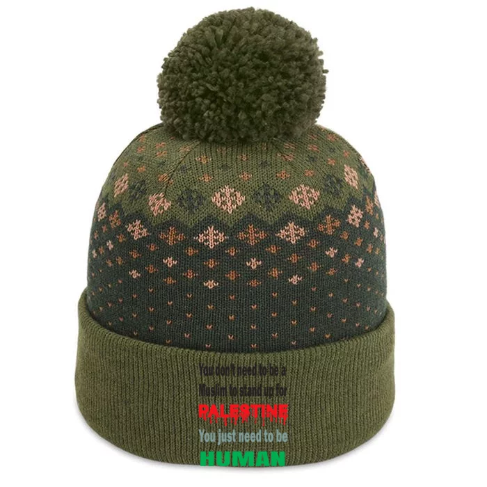 To Stand With Palestine Is To Stand With Humanity The Baniff Cuffed Pom Beanie