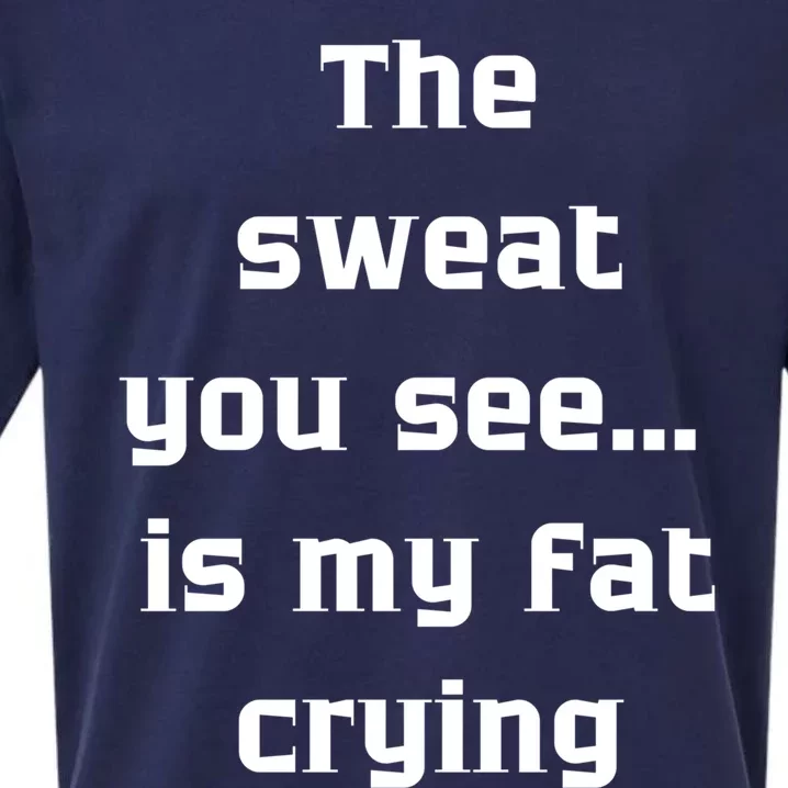 The Sweat You See Is My Fat Crying Gift Sueded Cloud Jersey T-Shirt