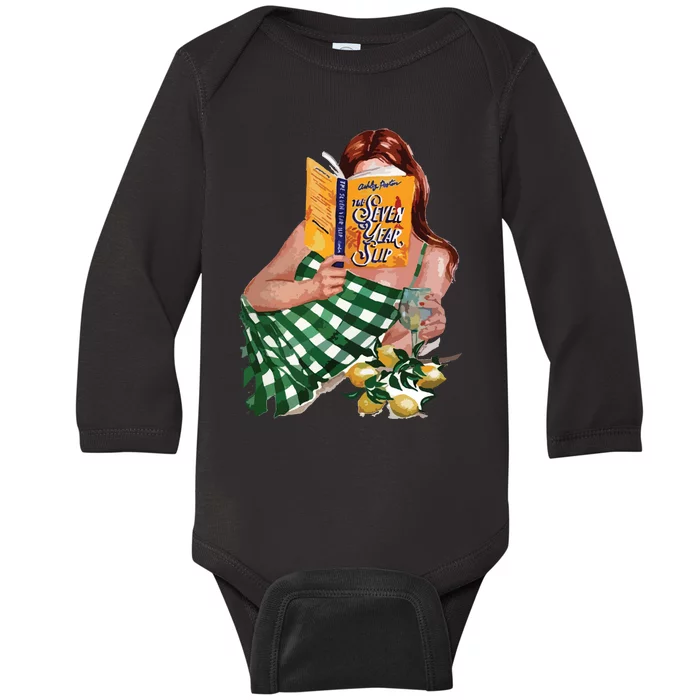 The Seven Year Slip By Ashley Poston Book Baby Long Sleeve Bodysuit