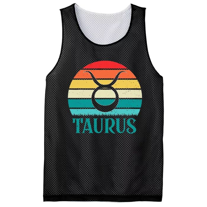 Taurus Sunset Zodiac Mesh Reversible Basketball Jersey Tank