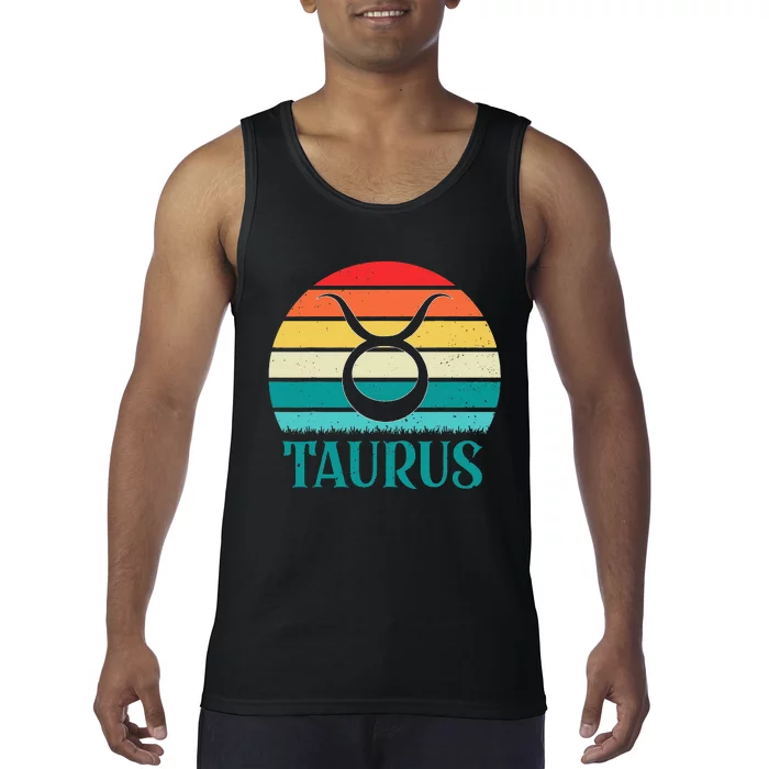 Taurus Sunset Zodiac Tank Top