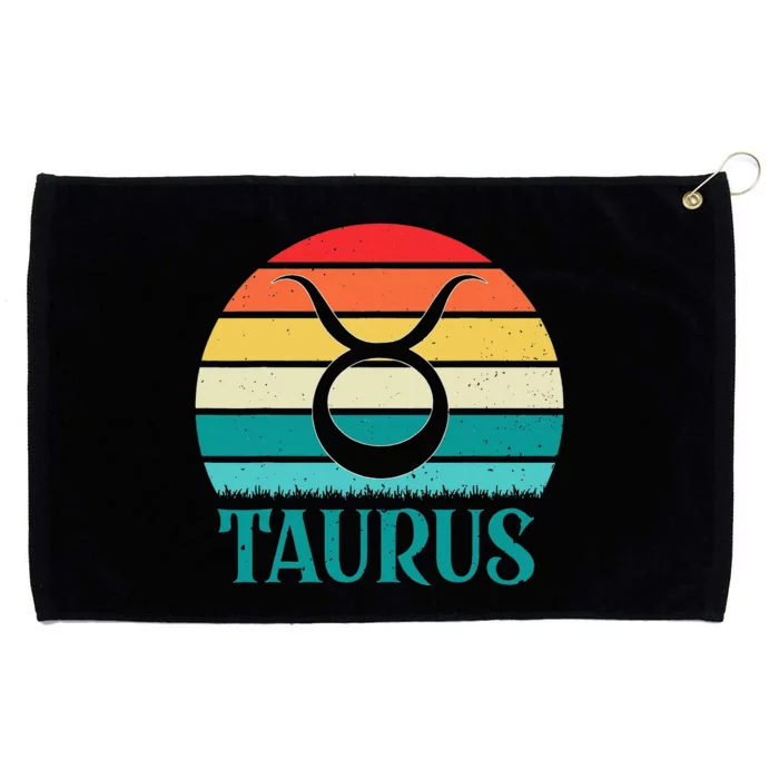 Taurus Sunset Zodiac Grommeted Golf Towel