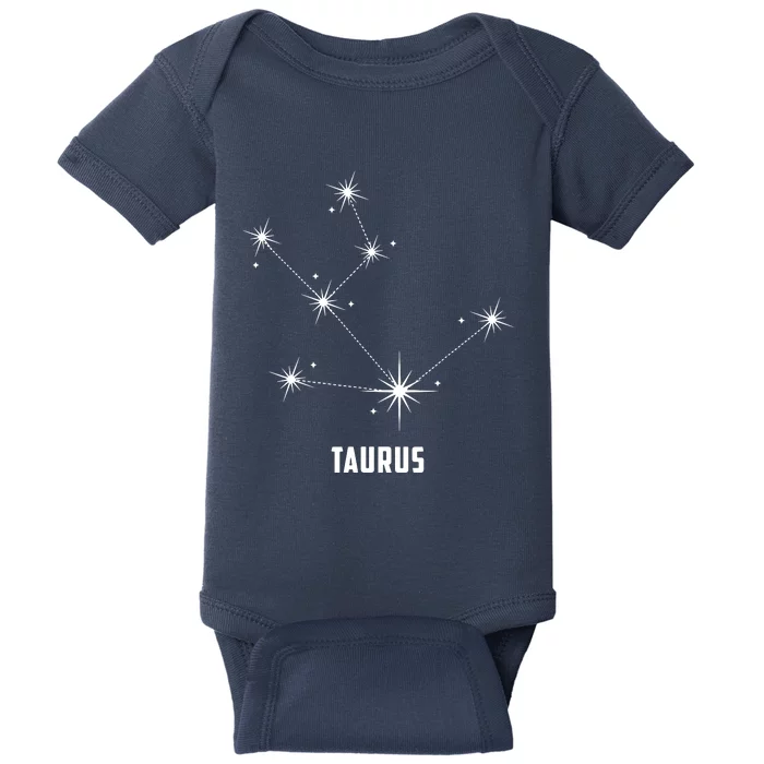 Taurus Sign Zodiac Star Constellation Horoscope Gift Baby Bodysuit