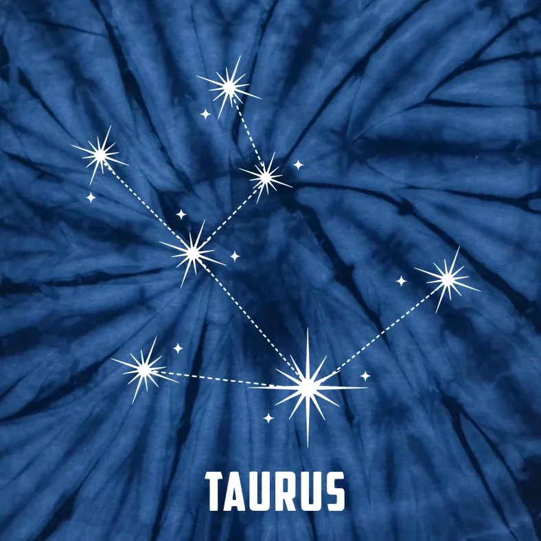 Taurus Sign Zodiac Star Constellation Horoscope Gift Tie-Dye T-Shirt