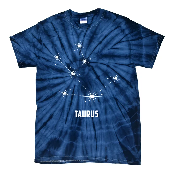 Taurus Sign Zodiac Star Constellation Horoscope Gift Tie-Dye T-Shirt