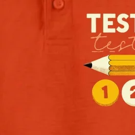 Testing Testing 123 Test Day Teacher Student Staar Exam Dry Zone Grid Performance Polo