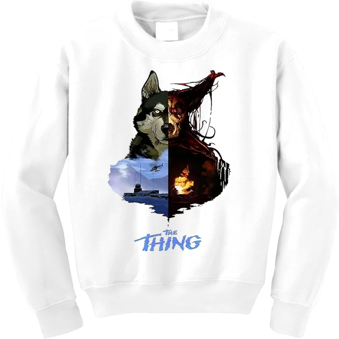 The Thing 1982 Horror Scary Movie Halloween Costume Dog Kids Sweatshirt