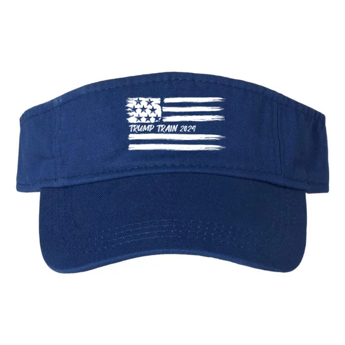 Trump Train 2024 President Election Campaign Usa Flag Pride Funny Gift Valucap Bio-Washed Visor