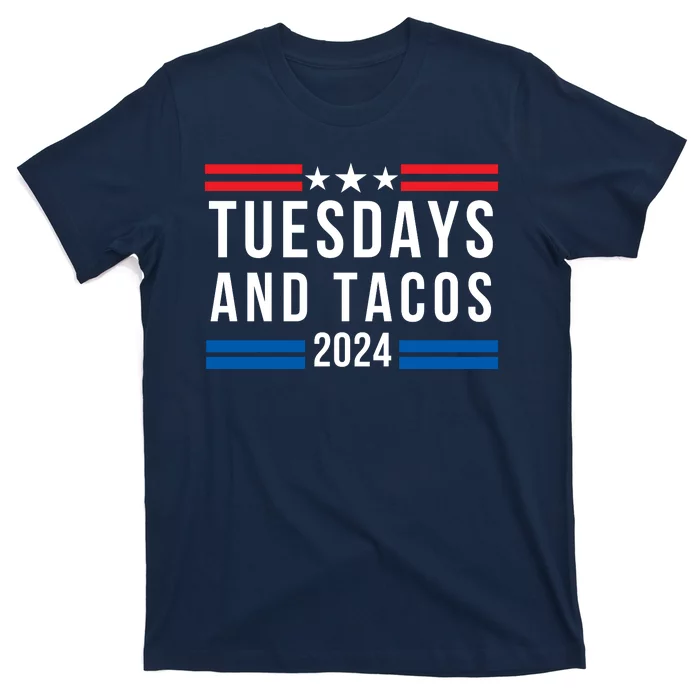 Tuesdays & Tacos 2024 Funny Foodie Trendy Mexican Fiesta Taco Lover Foodie Humor T-Shirt