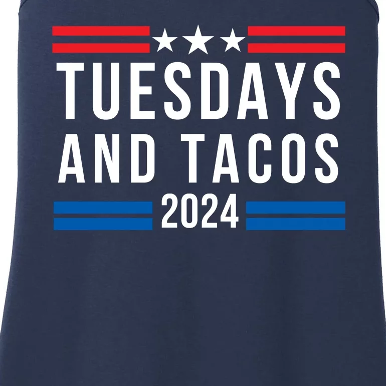 Tuesdays & Tacos 2024 Funny Foodie Trendy Mexican Fiesta Taco Lover Foodie Humor Ladies Essential Tank