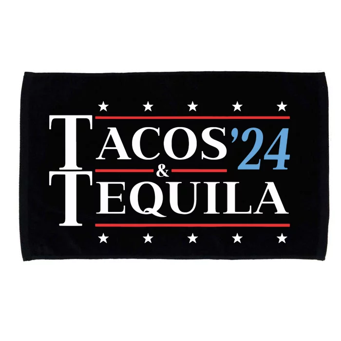 Tacos Tequila 24 Funny Presidential Election 2024 Parody Microfiber Hand Towel