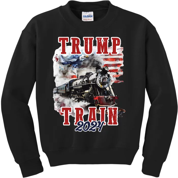 Trump Train 2024 Kids Sweatshirt