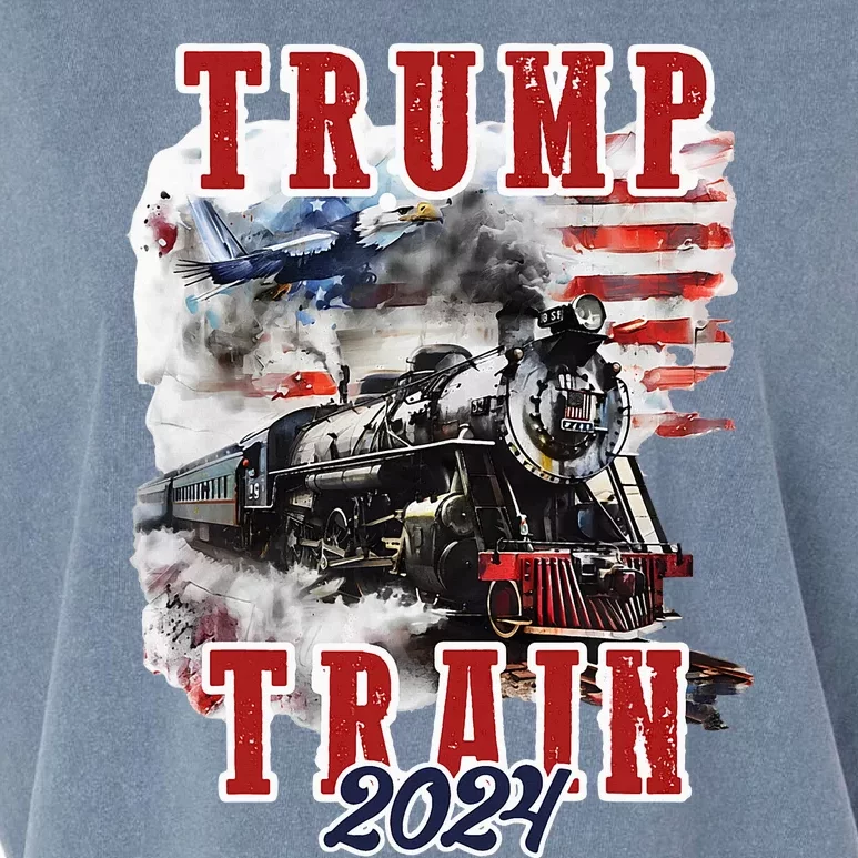 Trump Train 2024 Garment-Dyed Women's Muscle Tee